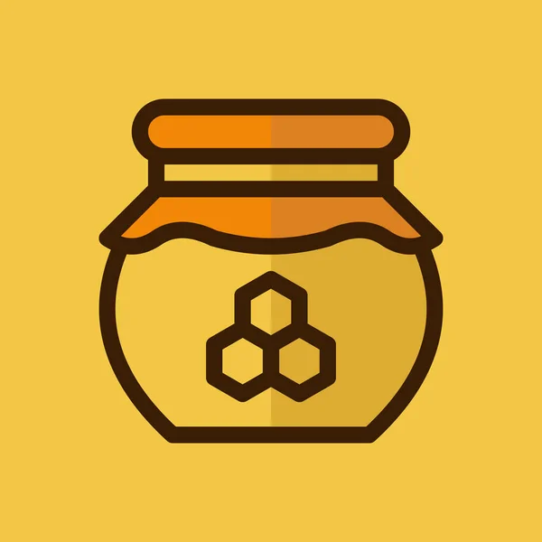 Honigglasvektorsymbol Kreatives Geometrisches Honigglas Logo Design Lineares Honigglas Symbol Vektorillustration — Stockvektor