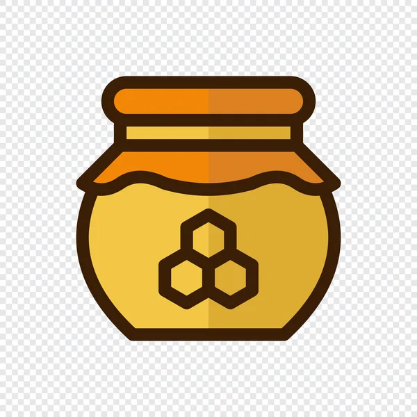 Векторна Піктограма Медової Банки Творчий Геометричний Дизайн Логотипу Медової Банки — стоковий вектор