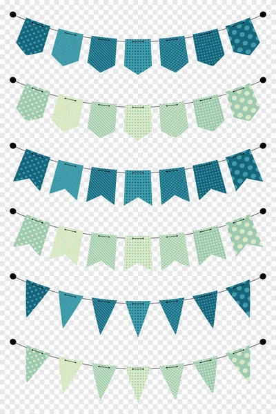 stock vector Blank banner. Bunting or swag templates. Holiday flag garland collection. Flags decoration for party and celebration. Vector illustration