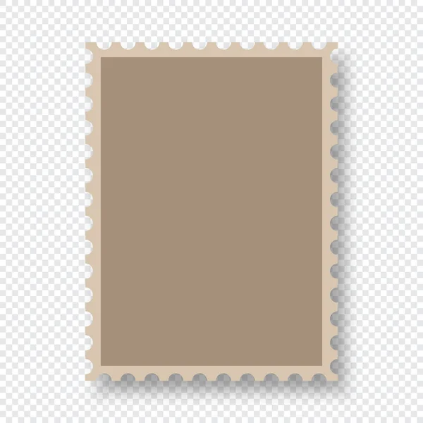 Κενό Γραμματόσημο Καθαρό Υπόδειγμα Γραμματοσήμου Σύνορα Γραμματοσήμων Ταχυδρομική Σφραγίδα Mockup — Διανυσματικό Αρχείο