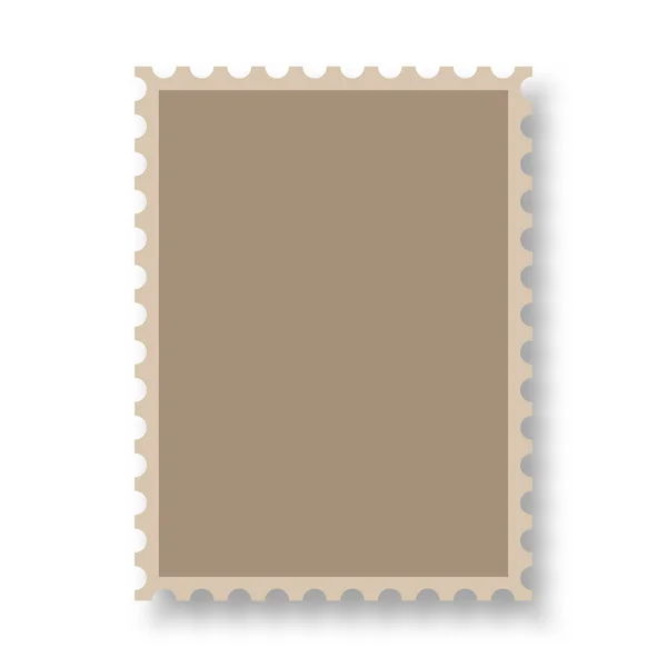 Prázdná Poštovní Známka Čistá Šablona Poštovní Známky Hranice Poštovní Známky — Stockový vektor