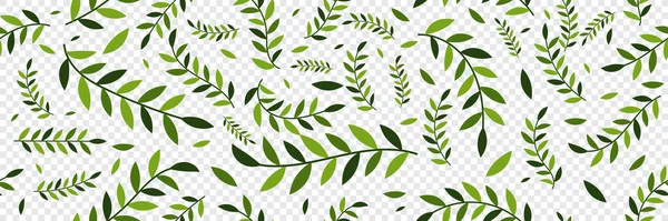 Nahtloses Muster Mit Grünen Blättern Abstrakte Hellgrüne Blätter Mit Nahtlosem — Stockvektor