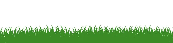 Vektor Grönt Gräs Silhuett Gräs Upprepar Bakgrunden Grön Gräs Siluett — Stock vektor