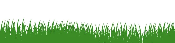 Silhouette Herbe Verte Vectorielle Herbe Répétant Fond Vert Fond Silhouette — Image vectorielle