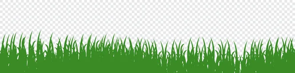 矢量绿草轮廓 草重复的背景 绿草轮廓背景 矢量说明 — 图库矢量图片