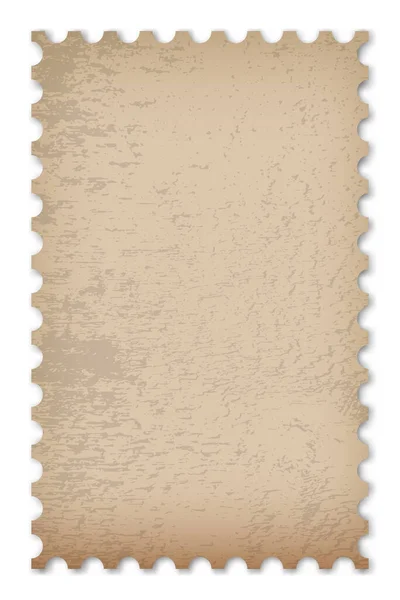 古いグランジ切手 切手のテンプレートをきれいにします 切手の国境だ 影のついたモックアップ切手 ブランク切手 ベクターイラスト — ストックベクタ