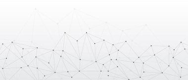 Soyut ağ teknolojisi geometrik noktalar. Ağ bağlantısı. Noktaları ve çizgileri birleştiriyorum. Pleksus geçmişi olan dijital teknoloji. Vektör illüstrasyonu