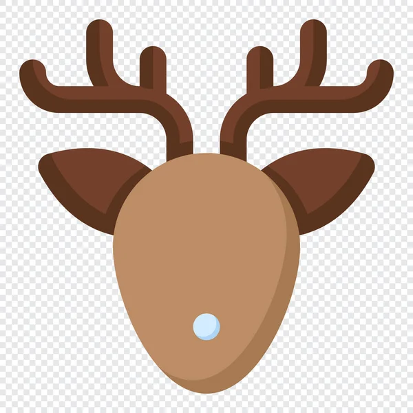 鹿の頭のアイコン 鹿の頭の簡単なイラスト ベクターイラスト — ストックベクタ