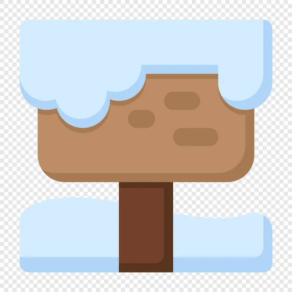 Ikona Śniegu Tablicy Prosta Ilustracja Śniegu Tablicy Ilustracja Wektora — Wektor stockowy