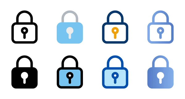 Lock Icons Different Style Lock Icons Different Style Icons Set — Stock Vector