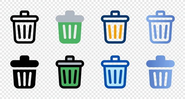 Delete Icons Different Style Delete Icons Different Style Icons Set — Stock Vector