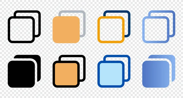 stock vector Copy icons in different style. Copy icons. Different style icons set. Vector illustration