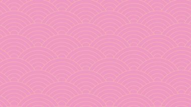 Qinghai dalgalarının hareketli animasyonu. Japon dalga desenli animasyon. 4K kusursuz döngü canlandırması