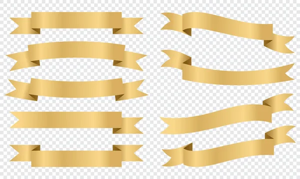 Zlaté Stuhy Kolekce Etiket Kolekce Stuh Symbol Nápisu Nastaven Vektorová — Stockový vektor