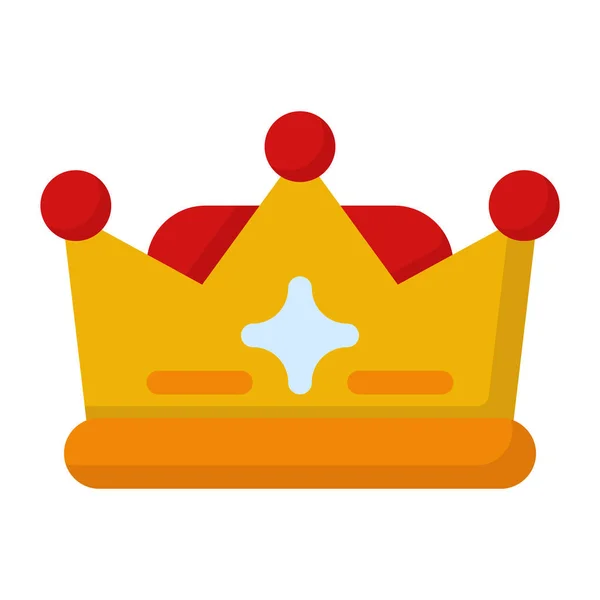 Піктограма Корони Барвиста Ікона Мультяшної Корони Знак Корони Векторні Ілюстрації — стоковий вектор
