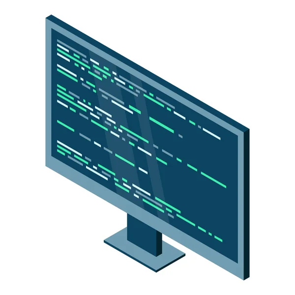 Izometrický Monitor Počítačový Monitor Izometrické Plochy Moderní Monitor Vektorová Ilustrace — Stockový vektor