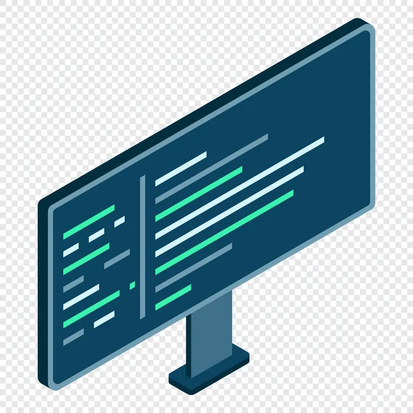 Isometric Monitor Computer Monitor Isometric Desktop Modern Monitor Vector Illustration — Stock Vector