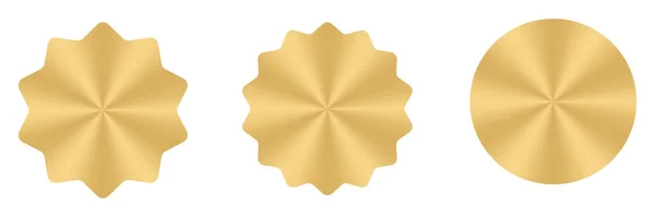 Försäljning Och Etikett Samling Set Guldband Banner Glänsande Silkeslent Band — Stock vektor