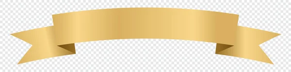 Gyllene Band Eller Etikett Banner Symbol Vifta Med Banderoller Vektorillustration — Stock vektor