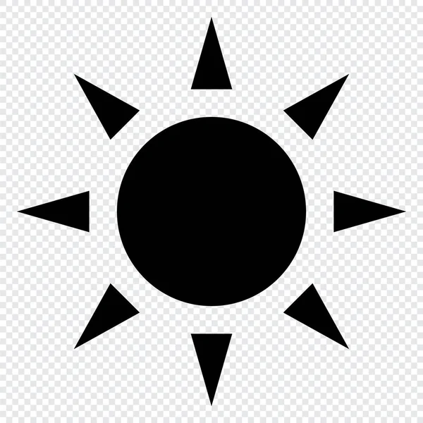 Icona Del Sole Icona Solare Icona Del Sole Meteo Simbolo — Vettoriale Stock