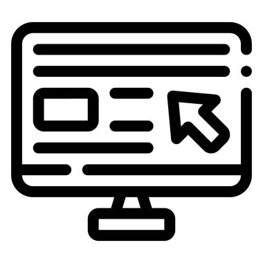 Bilgisayar Simgesi. Dijital pazarlama konsepti. Özet simgesi