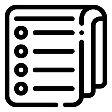 Simge Listesi. Dijital pazarlama konsepti. Özet simgesi