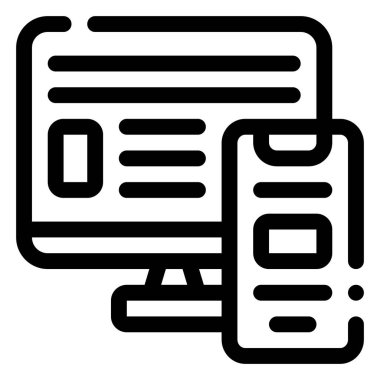 Aygıt Simgesi. Dijital pazarlama konsepti. Özet simgesi