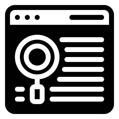 Simgeyi Ara. Dijital pazarlama konsepti. Özet simgesi