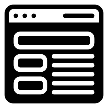 İçerik Simgesi. Dijital pazarlama konsepti. Özet simgesi