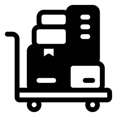 Trolley Simgesi. Dijital pazarlama konsepti. Özet simgesi