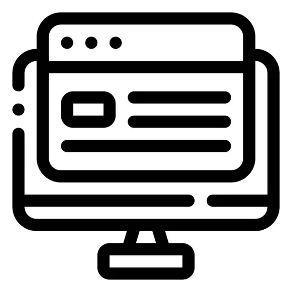 Піктограма Веб Сайту Концепція Цифрового Маркетингу Піктограма Контурів — стоковий вектор