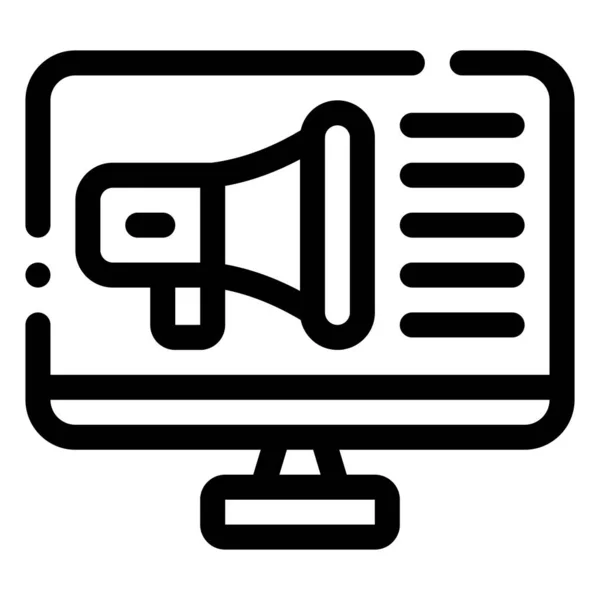 Іконка Цифрового Маркетингу Концепція Цифрового Маркетингу Піктограма Контурів — стоковий вектор