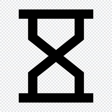 Kum saati ikonu. Web sitesi UI tasarımı için uygun