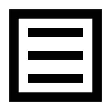 Menü simgesi. Web sitesi UI tasarımı için uygun