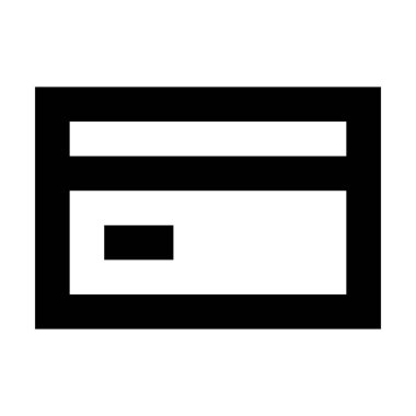 Kredi kartı simgesi. Web sitesi UI tasarımı için uygun