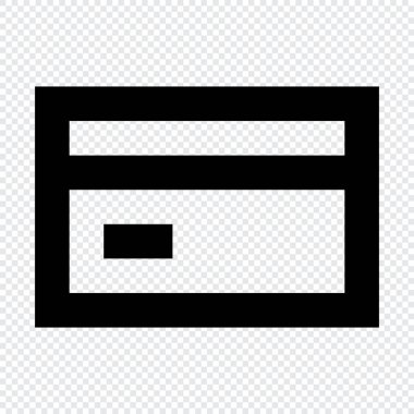 Kredi kartı simgesi. Web sitesi UI tasarımı için uygun