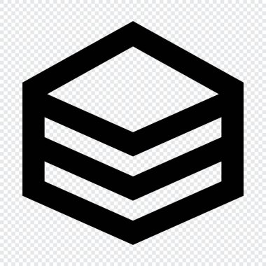 Katman simgesi. Web sitesi UI tasarımı için uygun