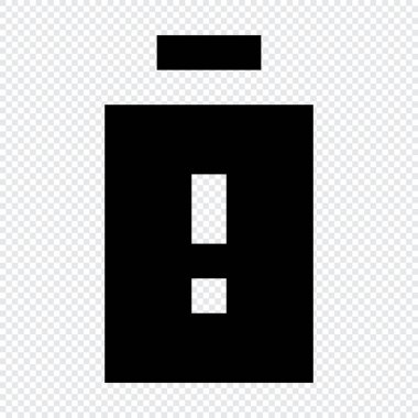 Boş Batarya simgesi. Web sitesi UI tasarımı için uygun