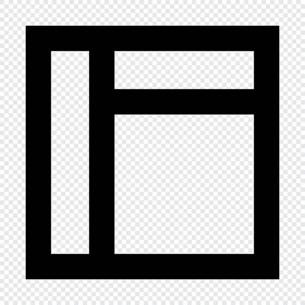 Ikona Układu Nadaje Się Projektowania Interfejsów Użytkownika Strony Internetowej — Wektor stockowy