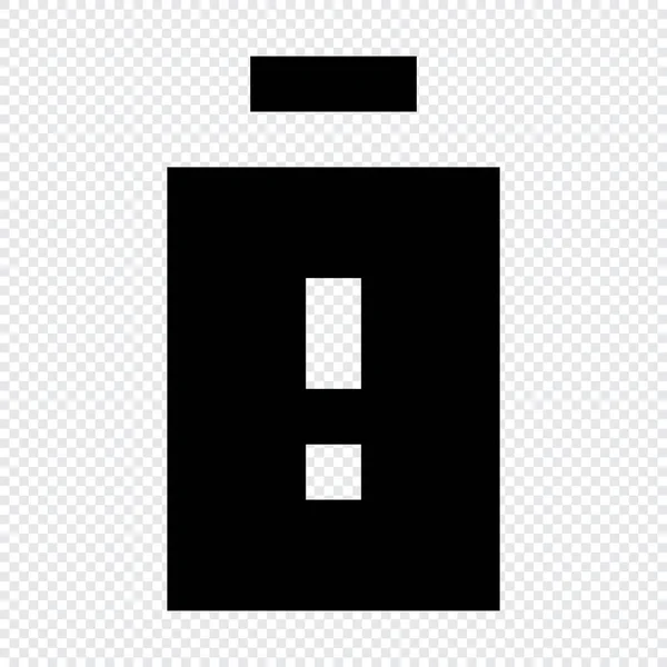 Pusta Ikona Baterii Nadaje Się Projektowania Interfejsów Użytkownika Strony Internetowej — Wektor stockowy