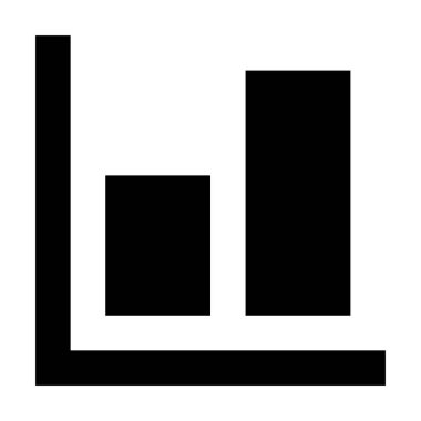 Bar çizelgesi simgesi. Web sitesi UI tasarımı için uygun