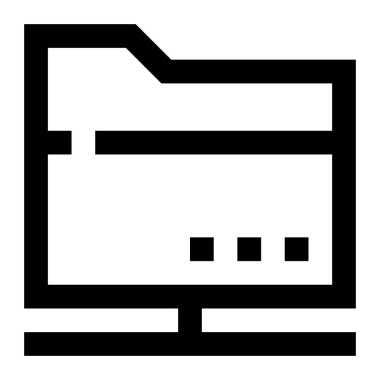 Paylaşılan Dizin simgesi. İnternet teknolojisi kavramı. Satır biçiminde simge