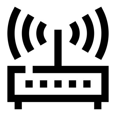 Kablosuz Bağlantı simgesi. İnternet teknolojisi kavramı. Satır biçiminde simge