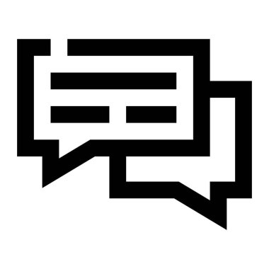 Sohbet ikonu. İnternet teknolojisi kavramı. Satır biçiminde simge