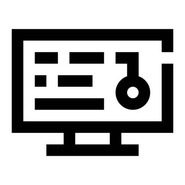 Erişim simgesi. İnternet teknolojisi kavramı. Satır biçiminde simge