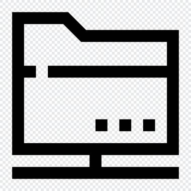 Paylaşılan Dizin simgesi. İnternet teknolojisi kavramı. Satır biçiminde simge