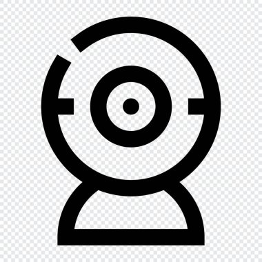 Web kamerası simgesi. İnternet teknolojisi kavramı. Satır biçiminde simge