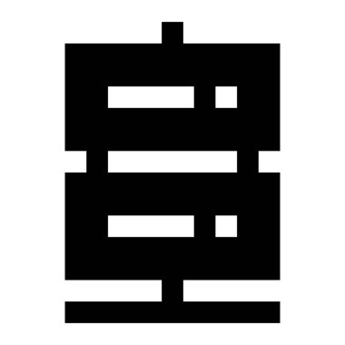 Veritabanı simgesi. İnternet teknolojisi kavramı. Satır biçiminde simge