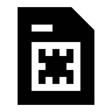 Sim Card simgesi. İnternet teknolojisi kavramı. Satır biçiminde simge