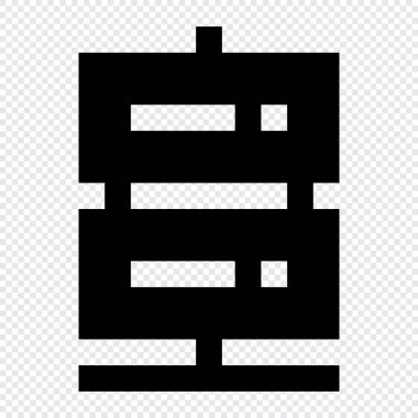 Veritabanı simgesi. İnternet teknolojisi kavramı. Satır biçiminde simge